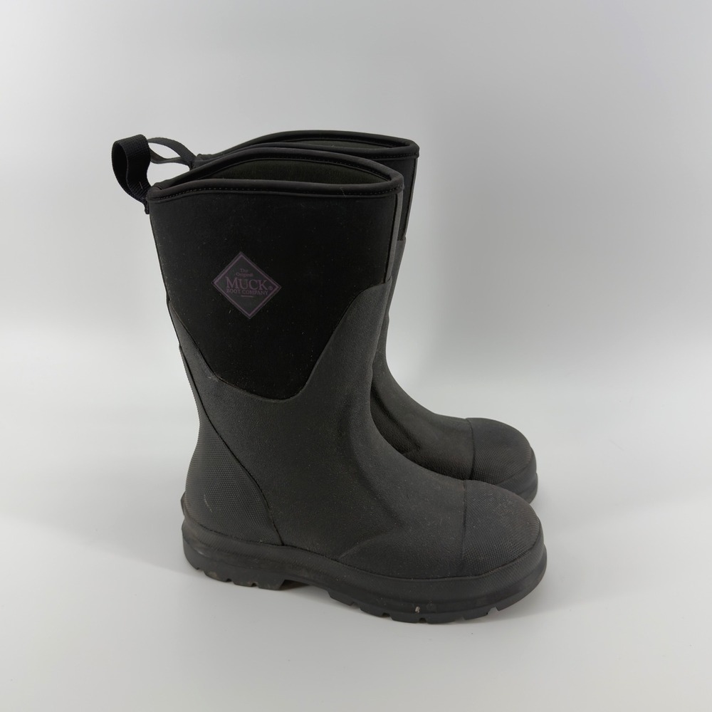 Muck Boot Company Womens Black Waterproof Neoprene Rubber Mid Boots Size 7